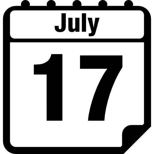 July 17 calendar page  icon
