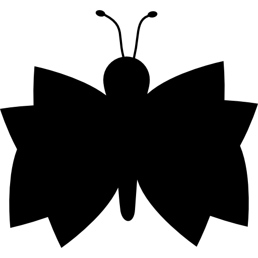 silhouette vue de dessus papillon noir  Icône