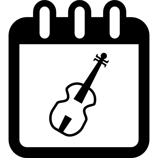 datumdag gitaarles op dagelijkse kalenderpagina  icoon