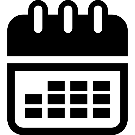 symbole d'interface de l'outil de calendrier pour l'administration et l'organisation du temps  Icône