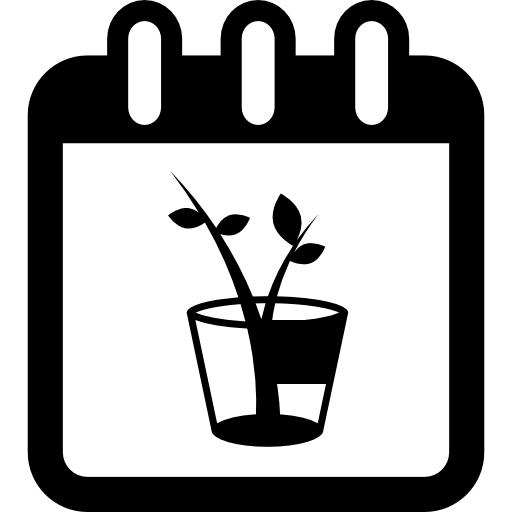 Day to plant a tree reminder daily calendar page interface symbol  icon