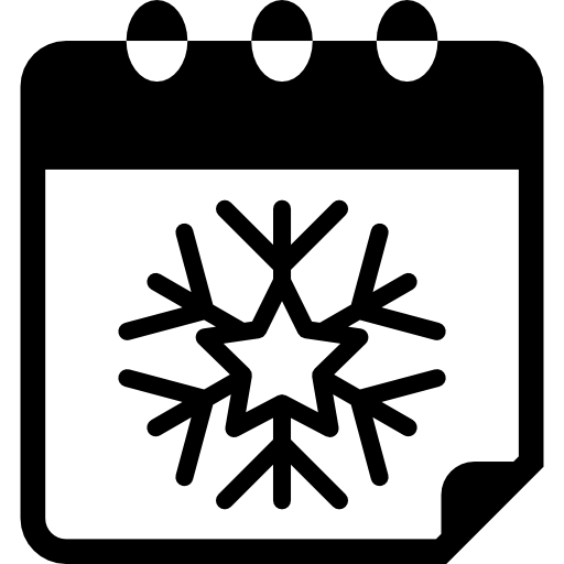 wintersneeuw dag van kerstmis-interface symbool  icoon