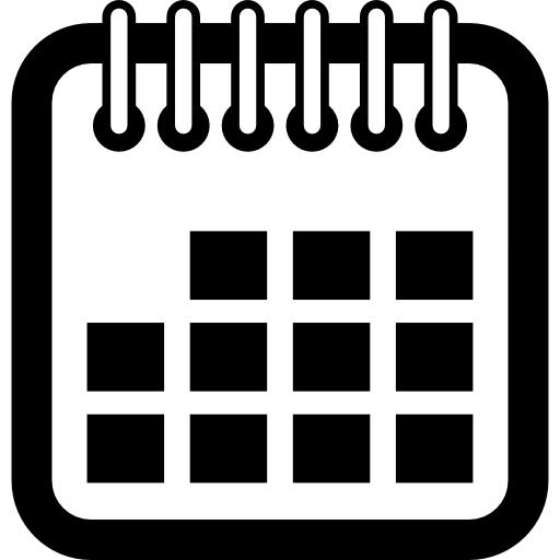 Calendar spring and squares interface symbol  icon