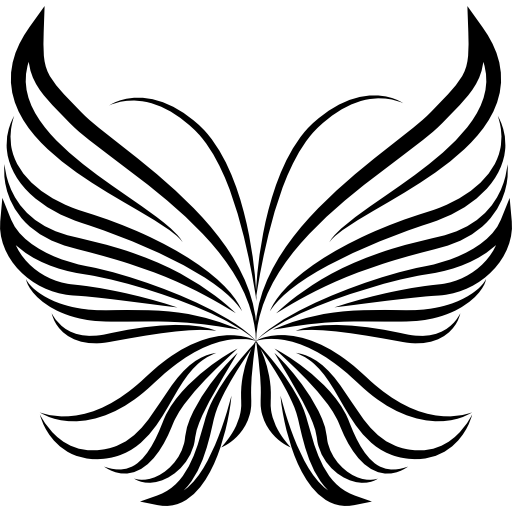 rayas alas luz mariposa hermoso diseño desde la vista superior  icono