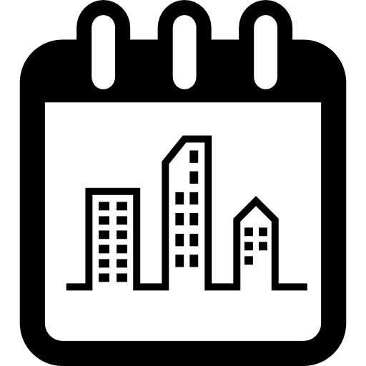 promemoria del giorno della città sulla pagina del calendario  icona