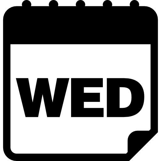 Wednesday calendar daily page  icon