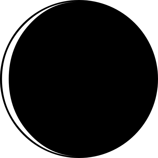simbolo della fase lunare nuova  icona
