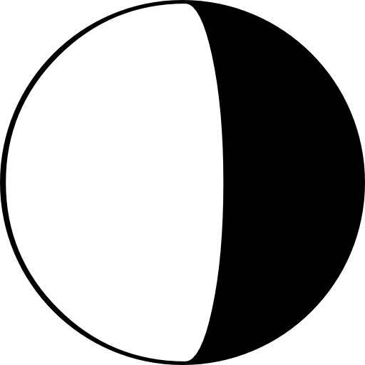 Moon crescent phase symbol  icon