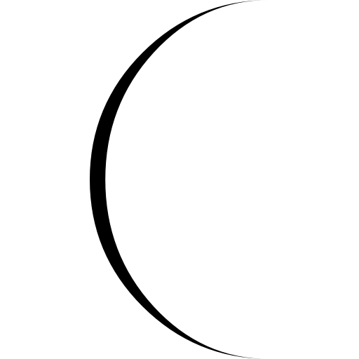 símbolo de la fase de luna nueva  icono