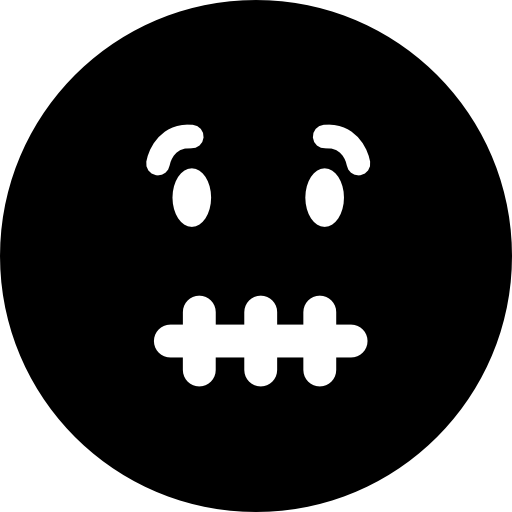 emoticon muto viso quadrato  icona