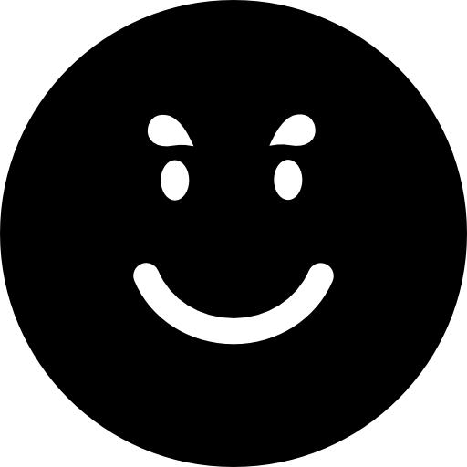 cara sonriente de emoticon en un cuadrado  icono