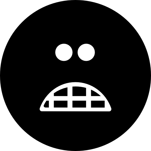 Страшно смайлик квадратное лицо  иконка