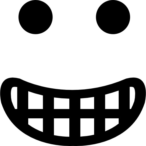 smiley vierkant gezicht  icoon