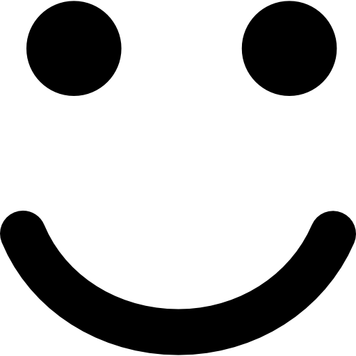 Smiling emoticon square face  icon