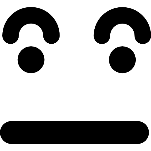 zaskoczona kwadratowa twarz emotikon  ikona