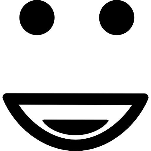 Smiley of square rounded face  icon