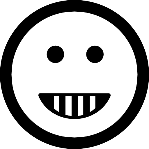 emoticon glücklich lächelnde quadratische gesichtsform  icon