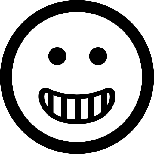 feliz sonriente cara cuadrada emoticon  icono