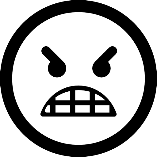 cara de emoticon enojado  icono