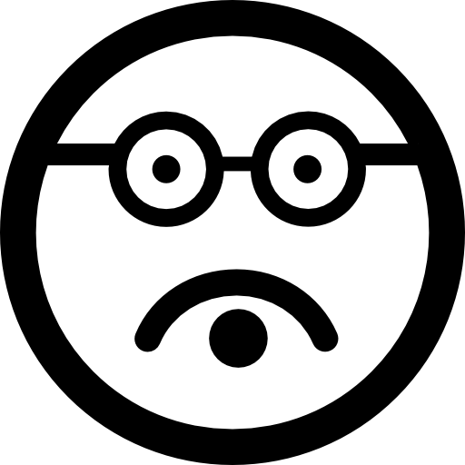 intelektualna kwadratowa twarz emotikon  ikona