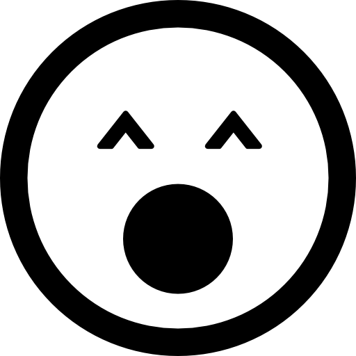 ziewająca kwadratowa twarz emotikon  ikona
