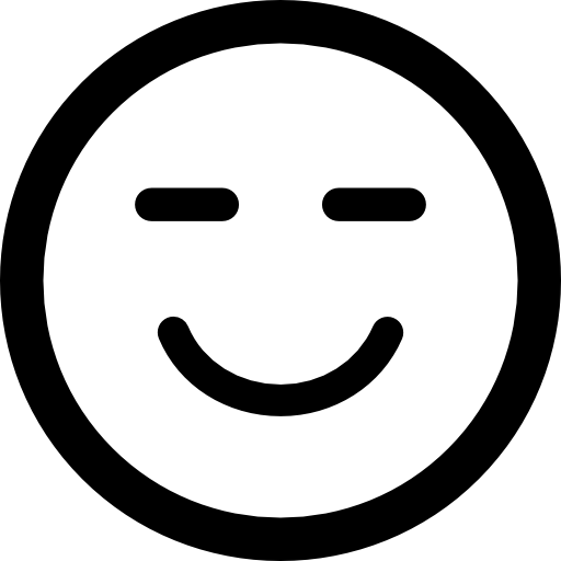 cara cuadrada emoticon sonriente con los ojos cerrados  icono