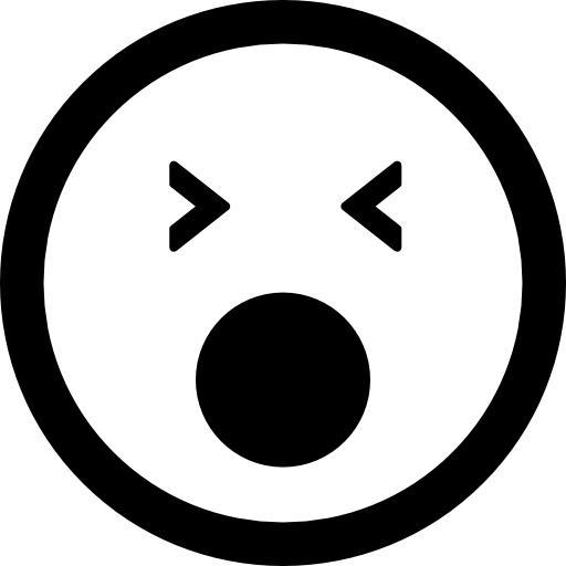 Сонное лицо квадратной формы  иконка