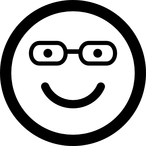 student lächelndes emoticon quadratisches gesicht  icon