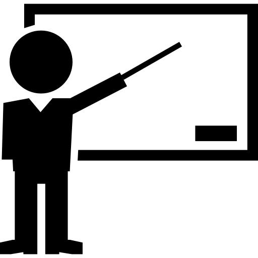 Учитель указывая доску  иконка