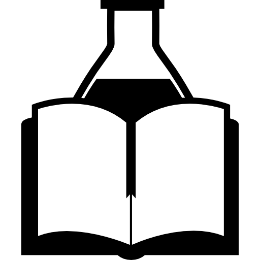 libro educativo de química  icono