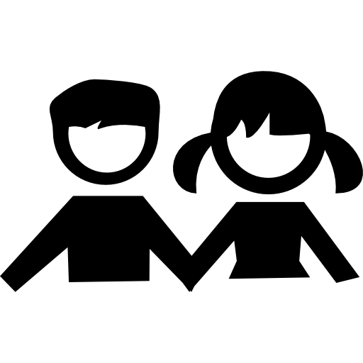 Boy and girl students  icon