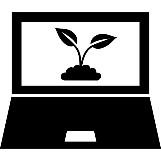 roślina na ekranie laptopa  ikona