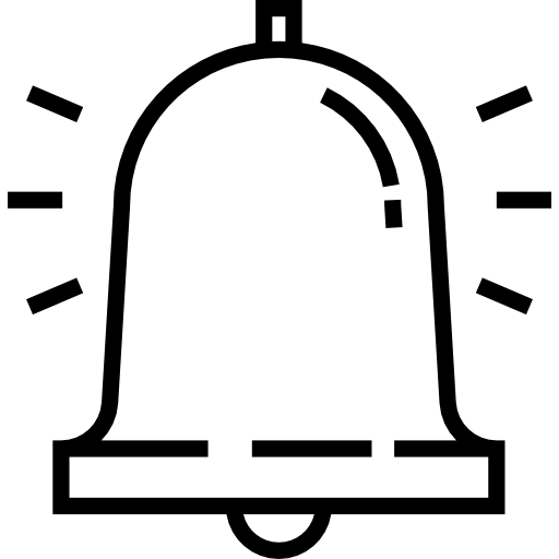 Bell Detailed Straight Lineal icon