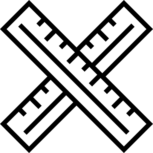 linijka Detailed Straight Lineal ikona