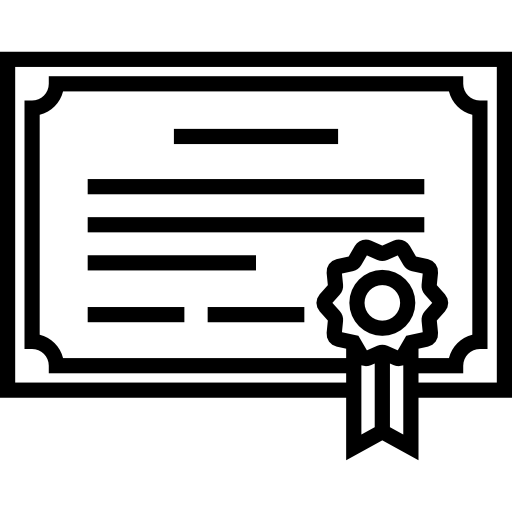 certyfikat Detailed Straight Lineal ikona