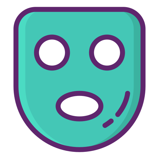 maska na twarz Flaticons Lineal Color ikona