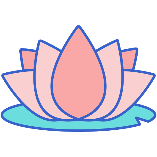 kwiat lotosu Flaticons Lineal Color ikona