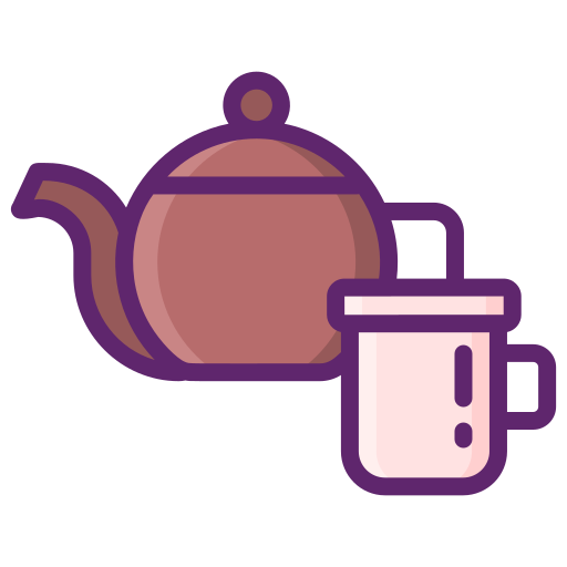 juego de té Flaticons Lineal Color icono