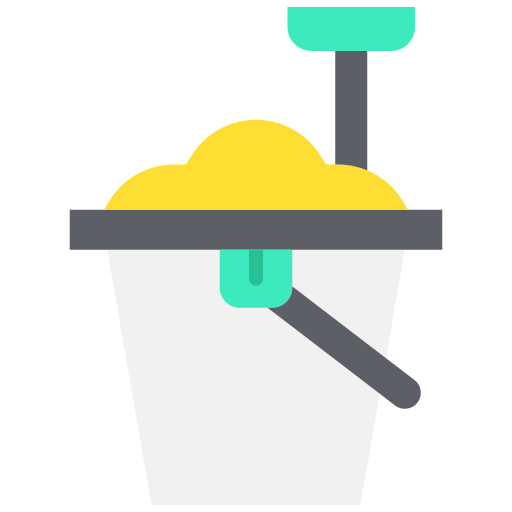 Sand bucket Good Ware Flat icon