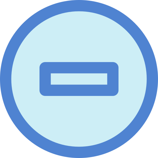 Minus Generic Blue icon
