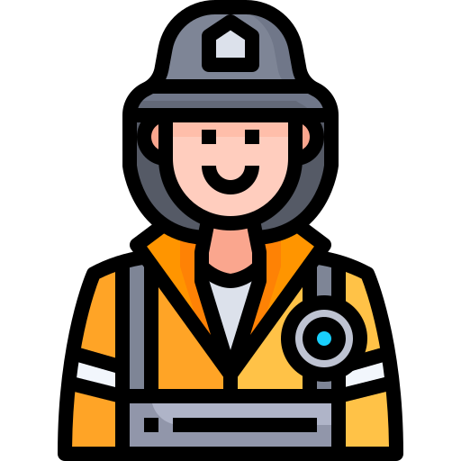 bombero Justicon Lineal Color icono