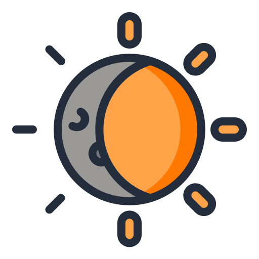 日食 Generic Outline Color icon