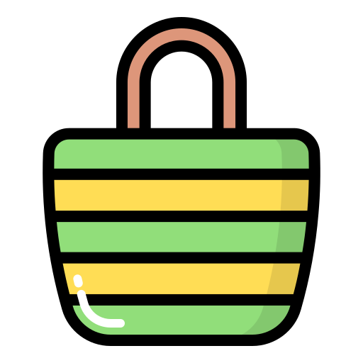 Beach bag Generic Outline Color icon