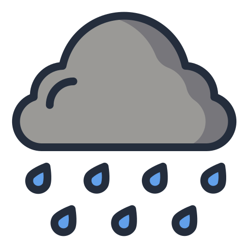 Heavy rain Generic Outline Color icon