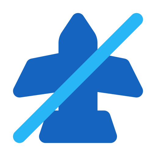 Airplane mode Generic Blue icon
