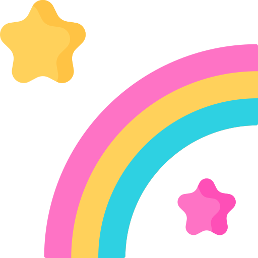 regenboog Special Flat icoon