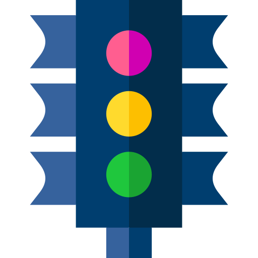 신호등 Basic Straight Flat icon