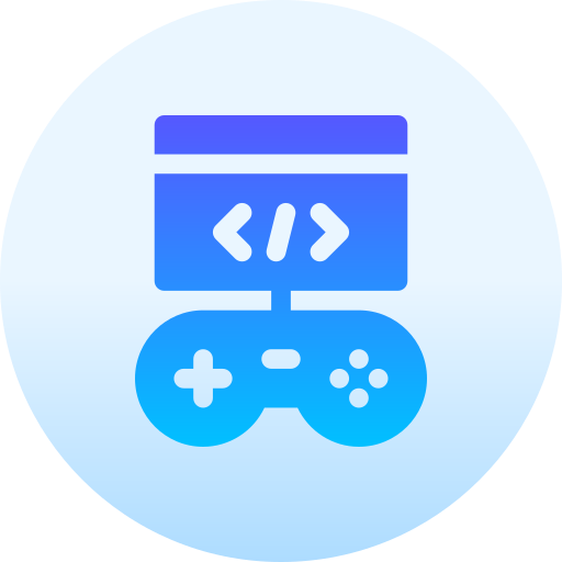 Game development Basic Gradient Circular icon