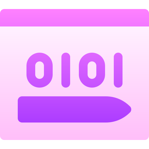 Binary code Basic Gradient Gradient icon