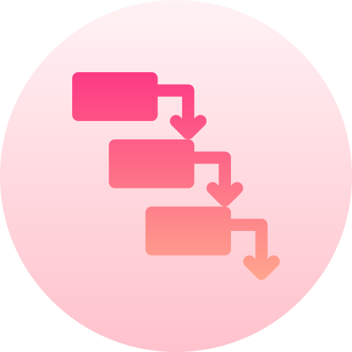 Hierarchy Basic Gradient Circular icon